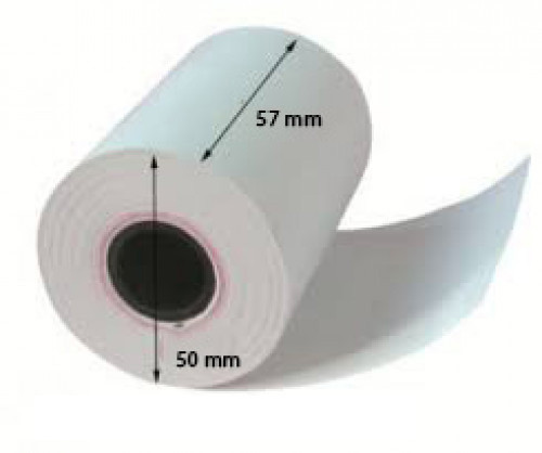 57 x 50 x 12.7mm Core Credit Card Machine Paper Rolls Boxed 20s :  THIS PRODUCT COMES WITH FREE NEXT DAY DELIVERY - CC189