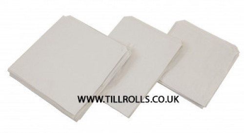 8.5" x 8.5" (215 x 215mm) White Sulphite Bags - 201109