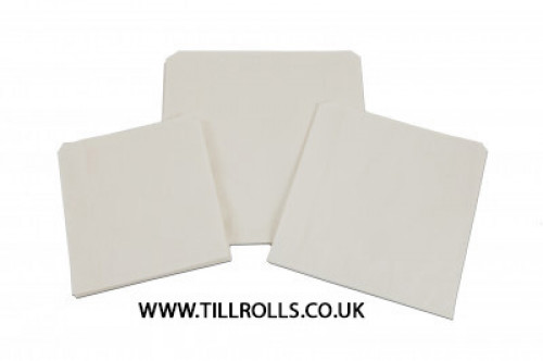 10" x 10" (250 x 250mm) White Scotchban Greaseproof Bags - 203152