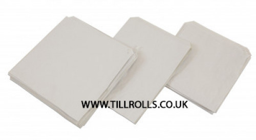 6" x 6" (150 x 150mm) White Sulphite Bags - 201105